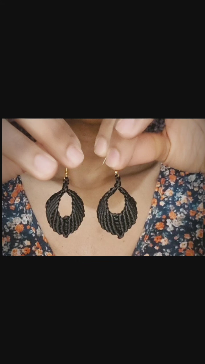 Boucles d'oreilles noires