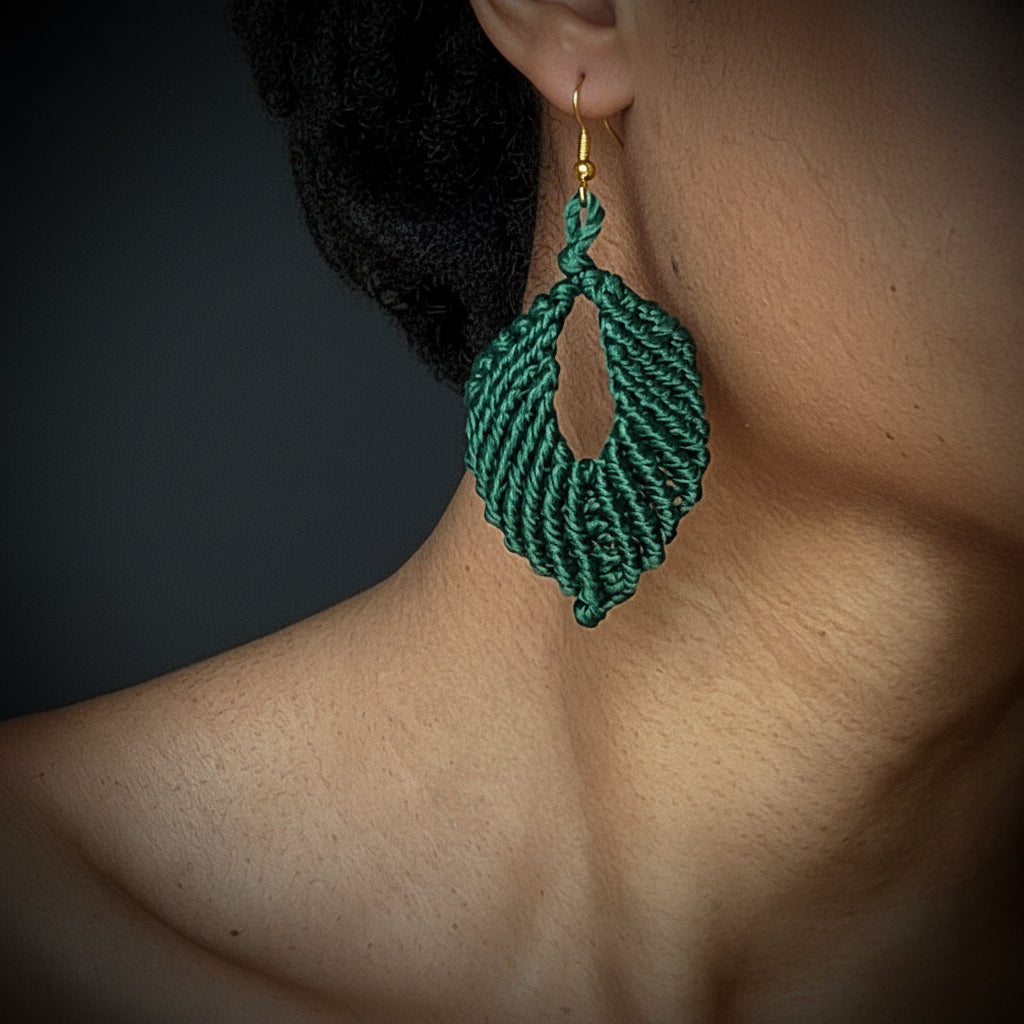 Boucles d'oreilles vertes