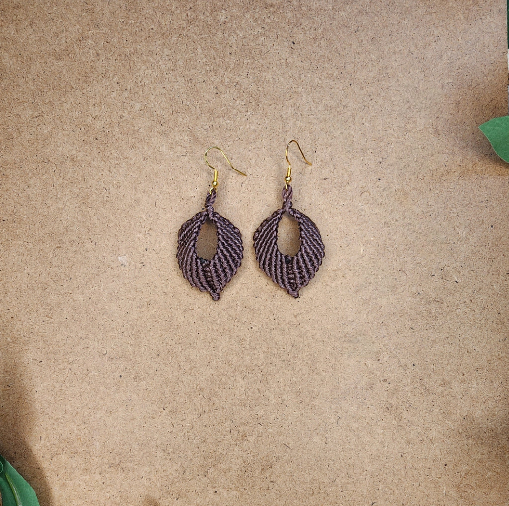 Boucles d'oreilles marron