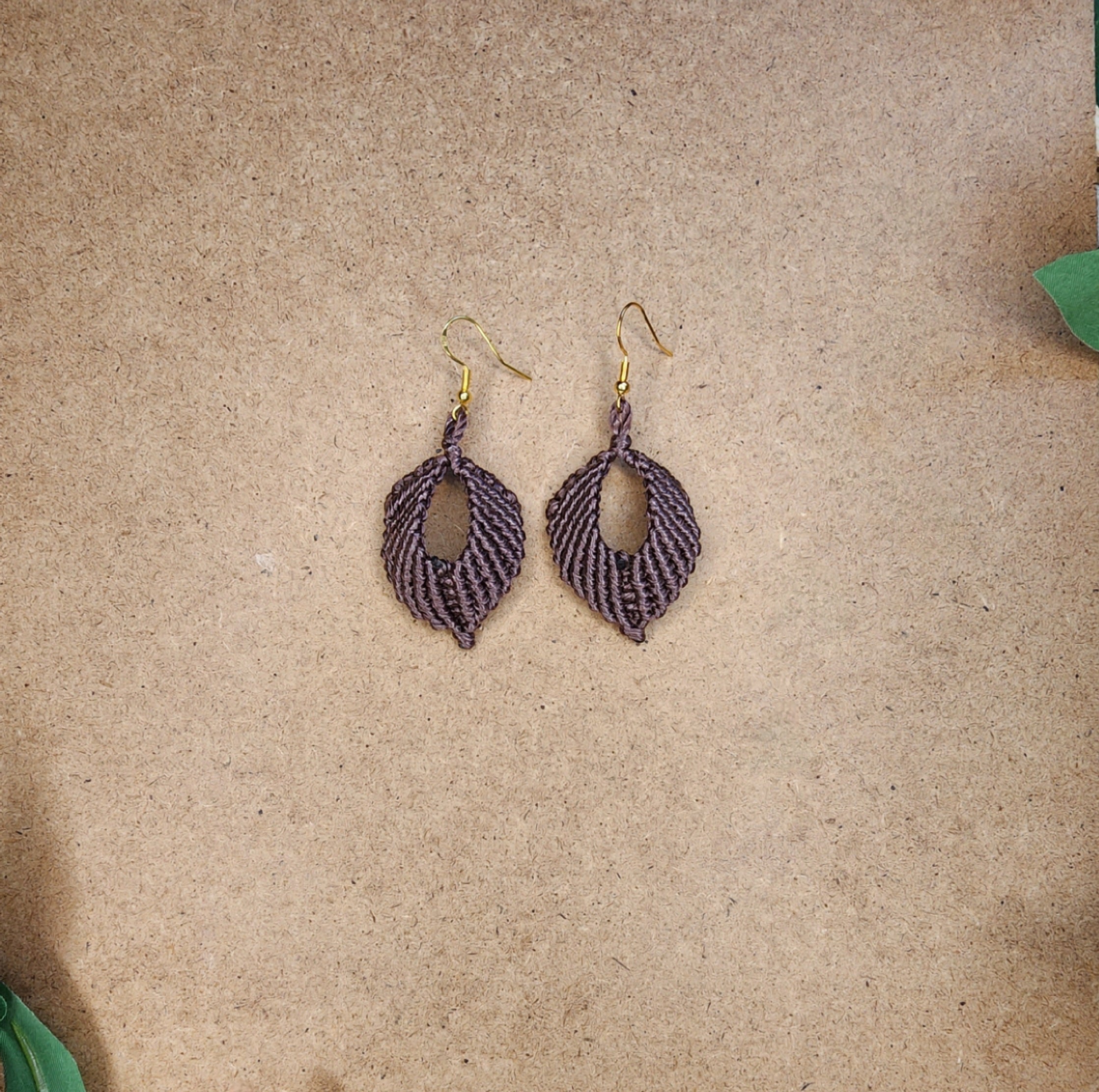 Boucles d'oreilles marron