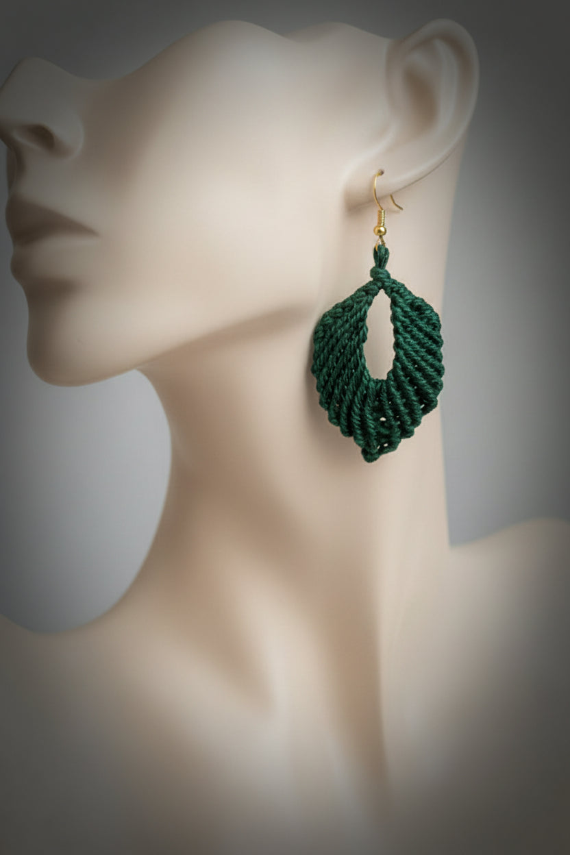 Boucles d'oreilles vertes