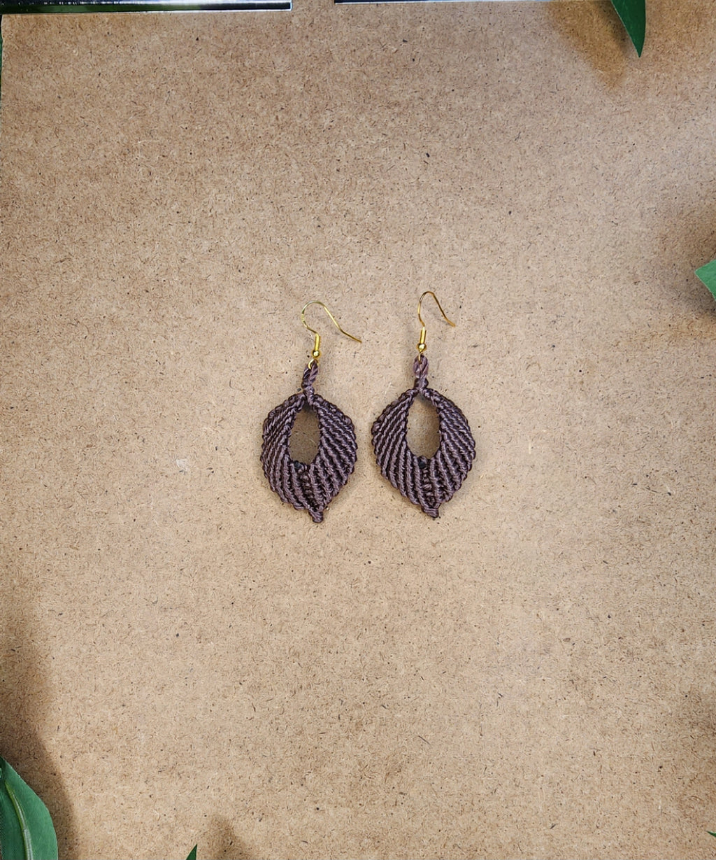 Boucles d'oreilles marron
