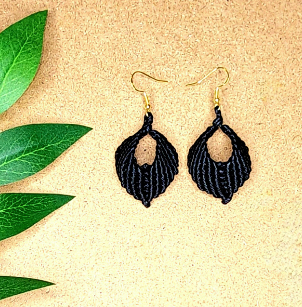 Boucles d'oreilles noires